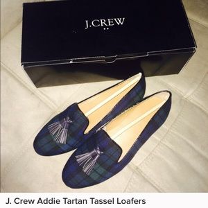 Jcrew addie tartan loafer flats